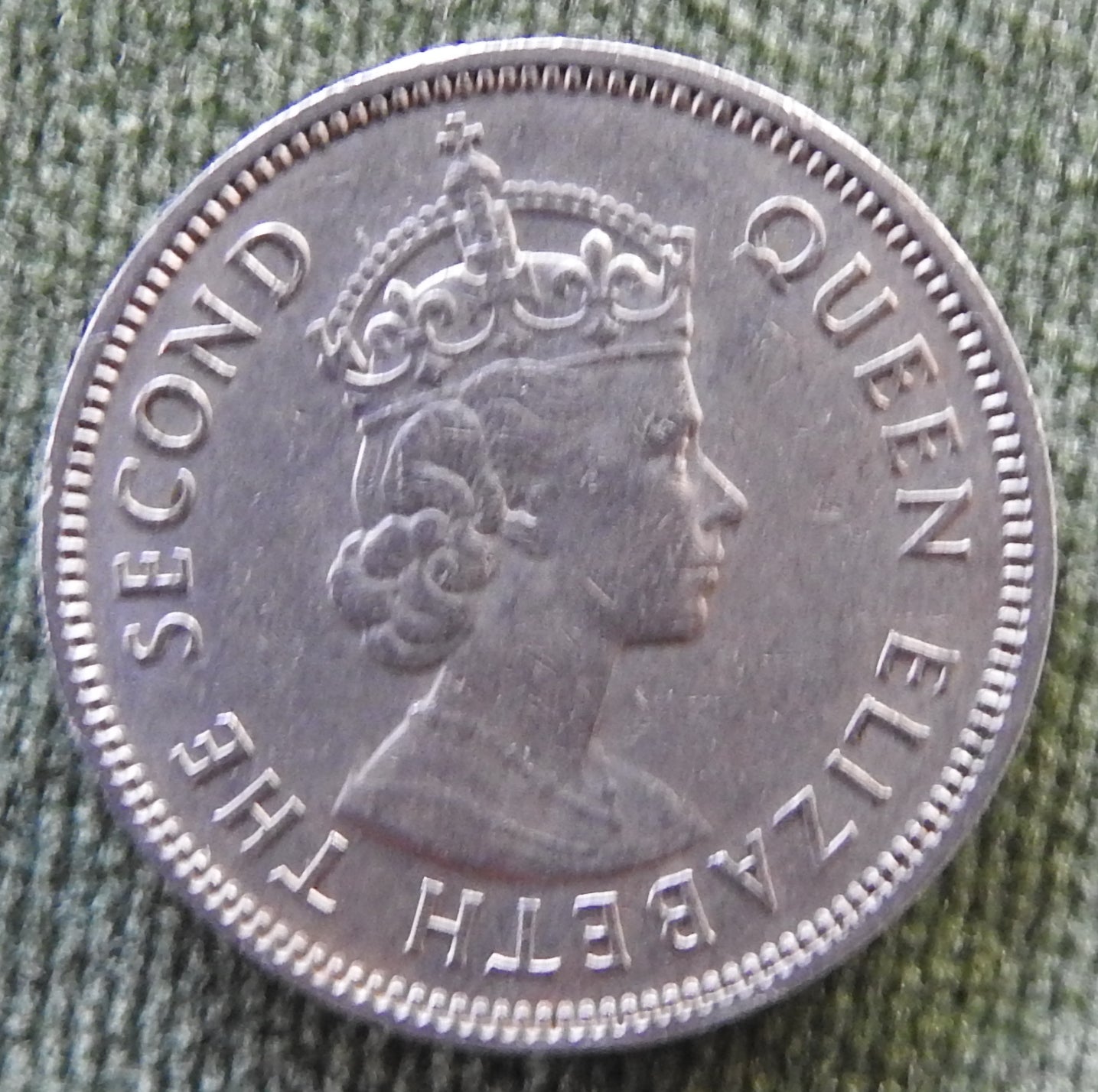Hong Kong 1963 25 Cent Queen Elizabeth II Coin