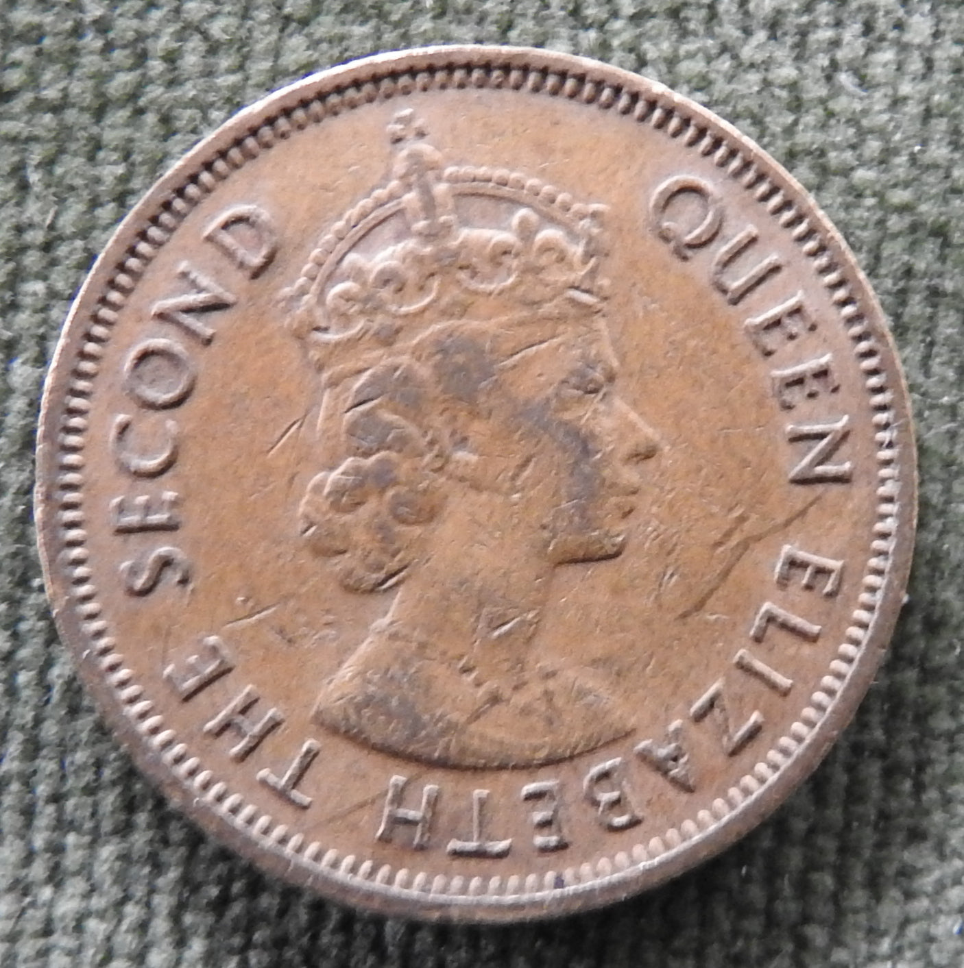 Hong Kong 1974 10 Cent Queen Elizabeth II Coin