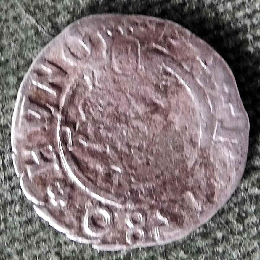 Hungary 1580 1 Denar Coin Hungarian Coat Of Arms Crowned Madonna With Child Rudolf I
