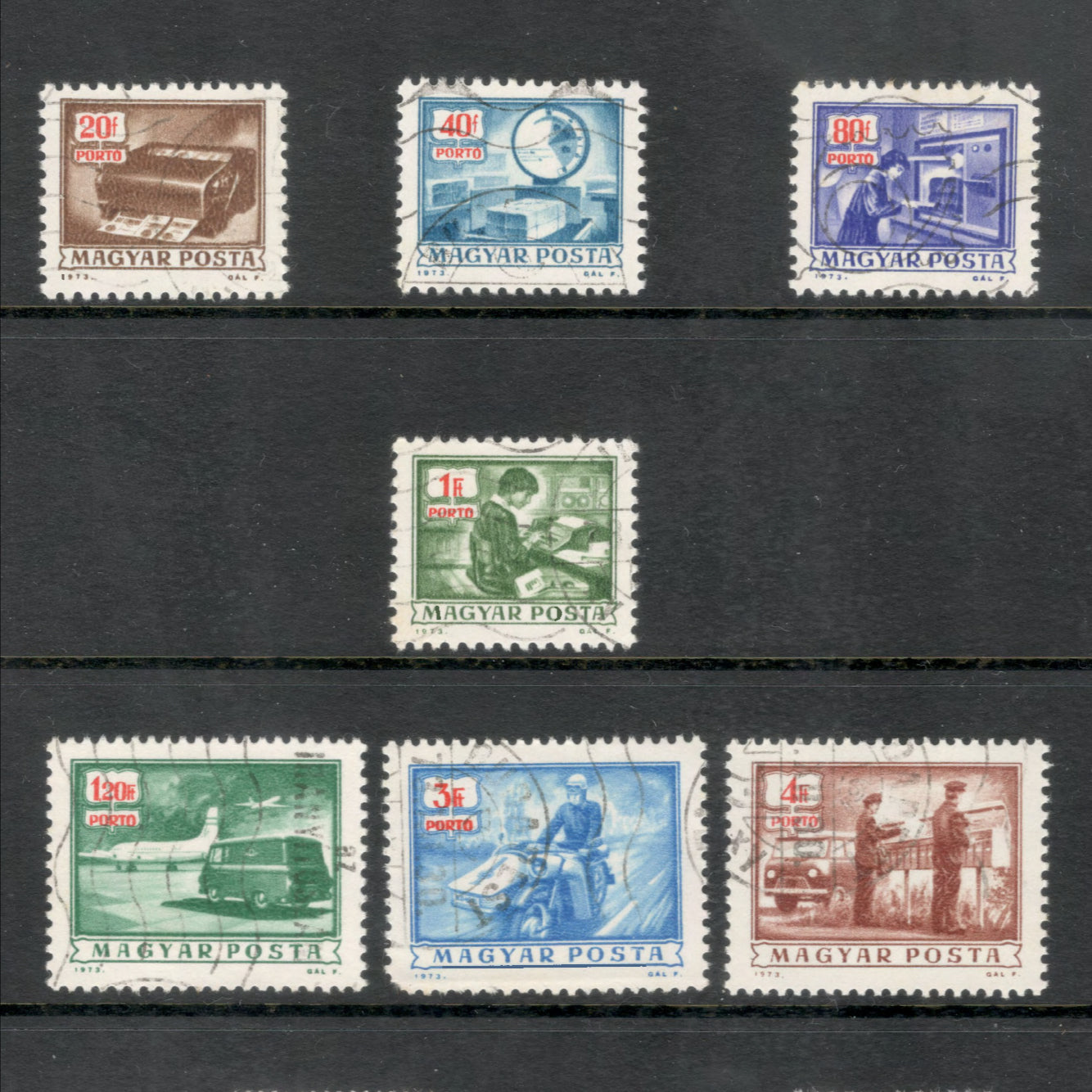 Hungary 1973 Postage Due Stamp Set