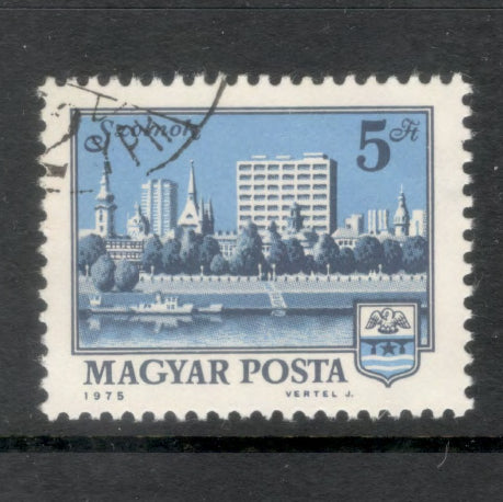 Hungary 1975 5 Forint Blackish Blue / Light Blue City Pictures Postage Stamp