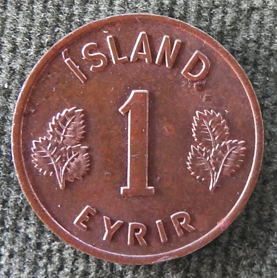 Iceland 1959 1 Eyrir Coin - Circulated
