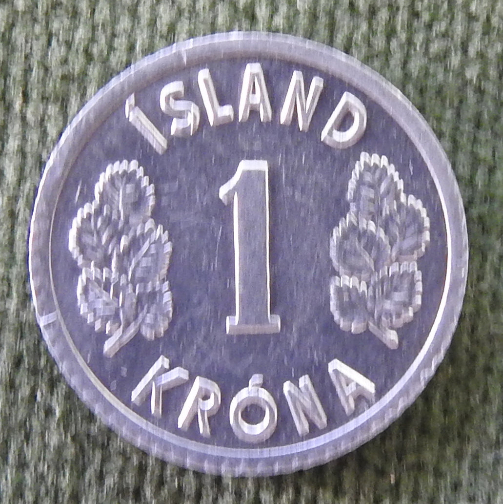 Iceland 1978 1 Kroner Coin - Circulated