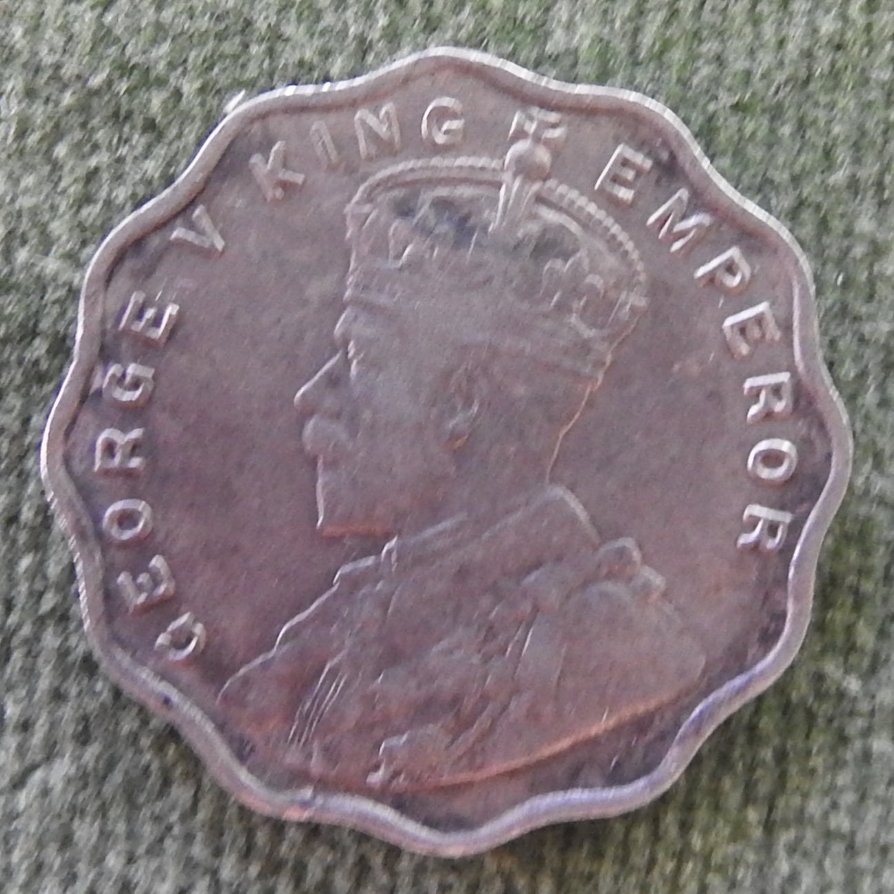 India 1917 1 Anna King George V Coin