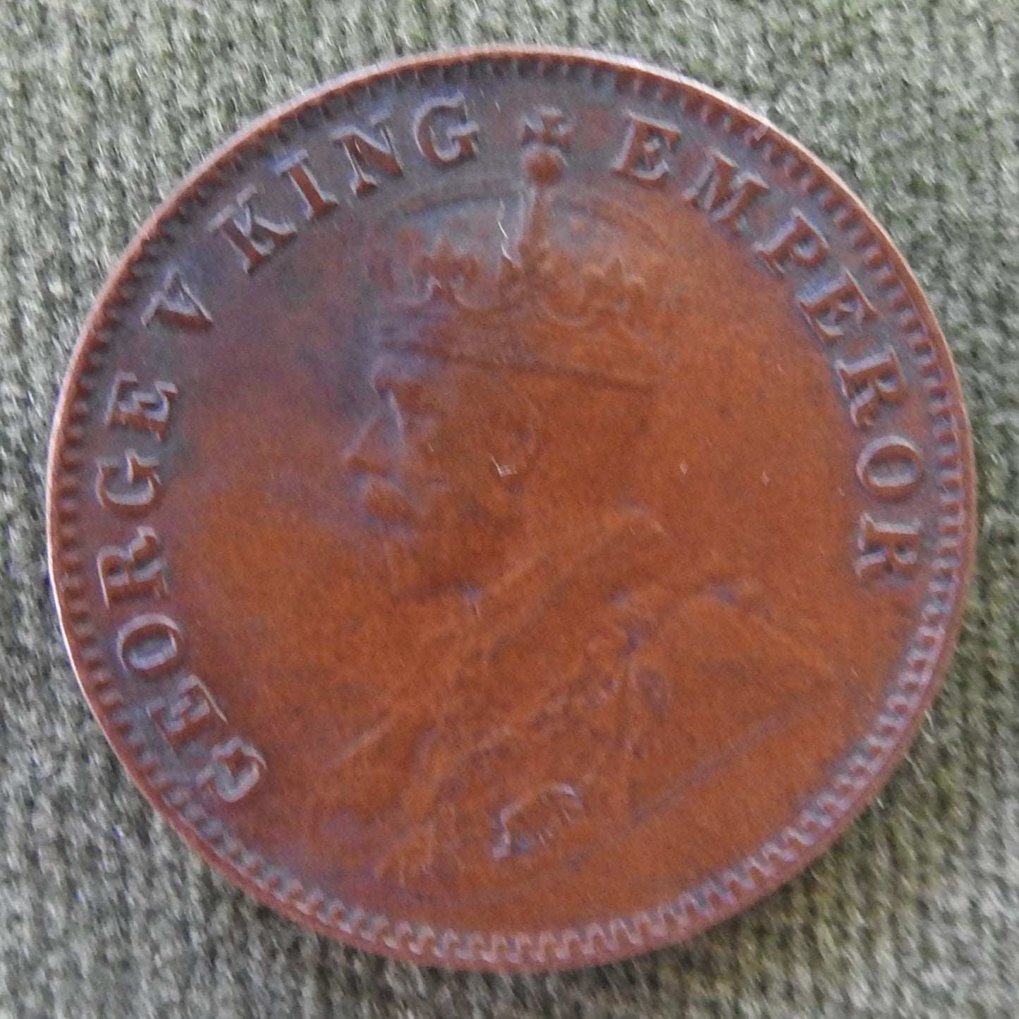 India 1936 1/4 One Quarter Anna King George V Coin