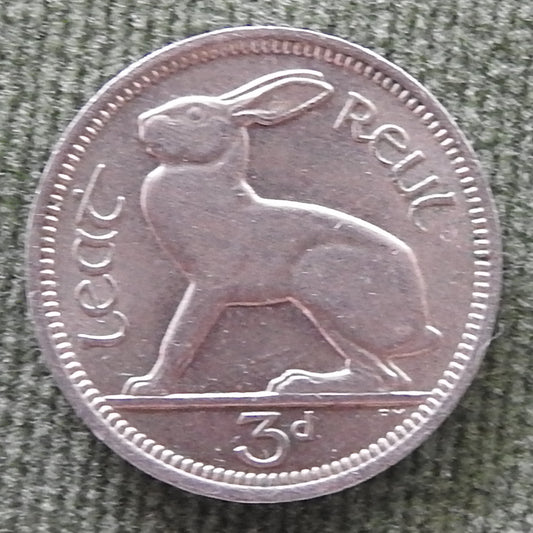 Ireland Eire 1962 3d Leat Reul Coin