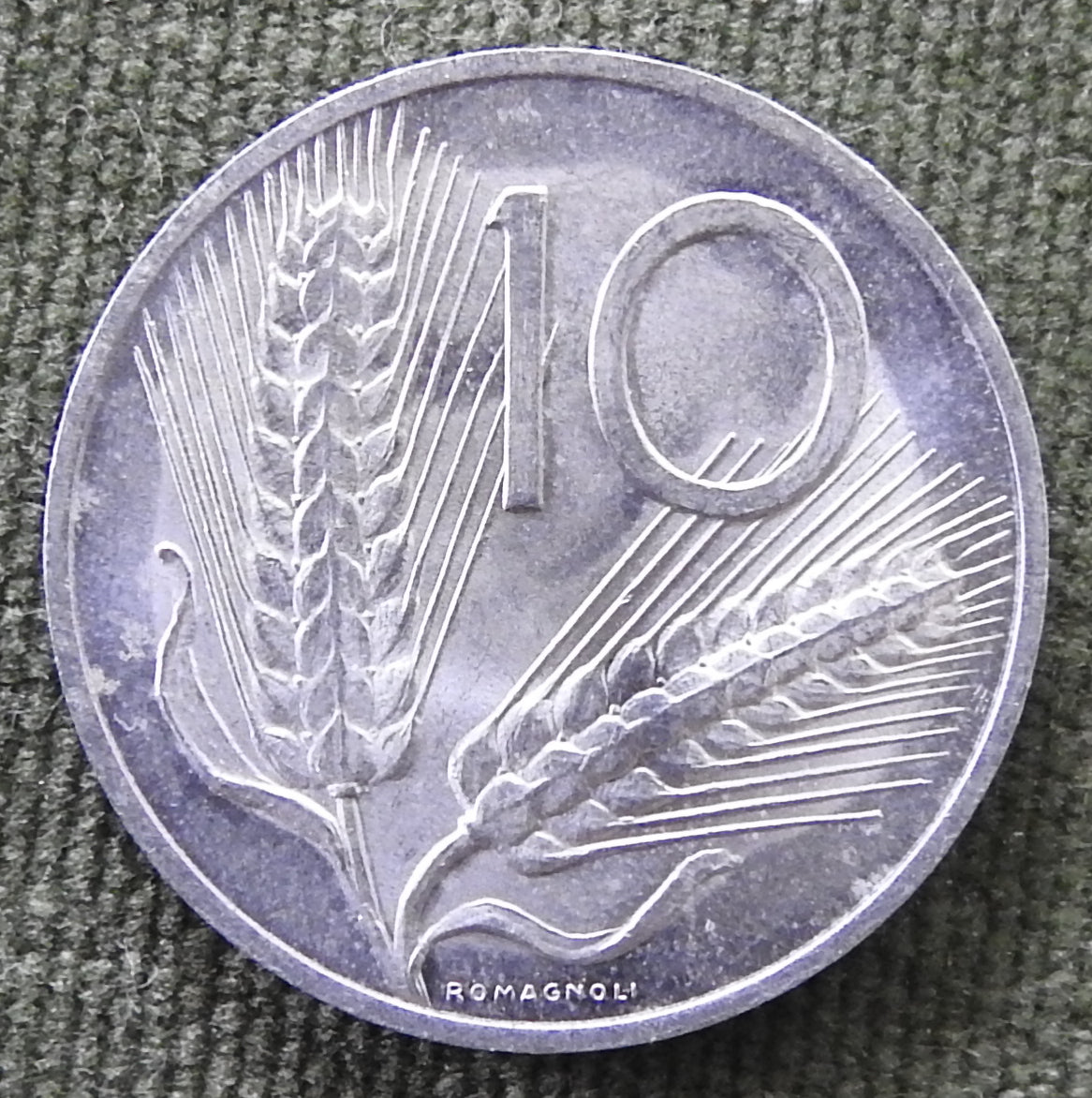 Italy 1968 10 Lire Plough Coin