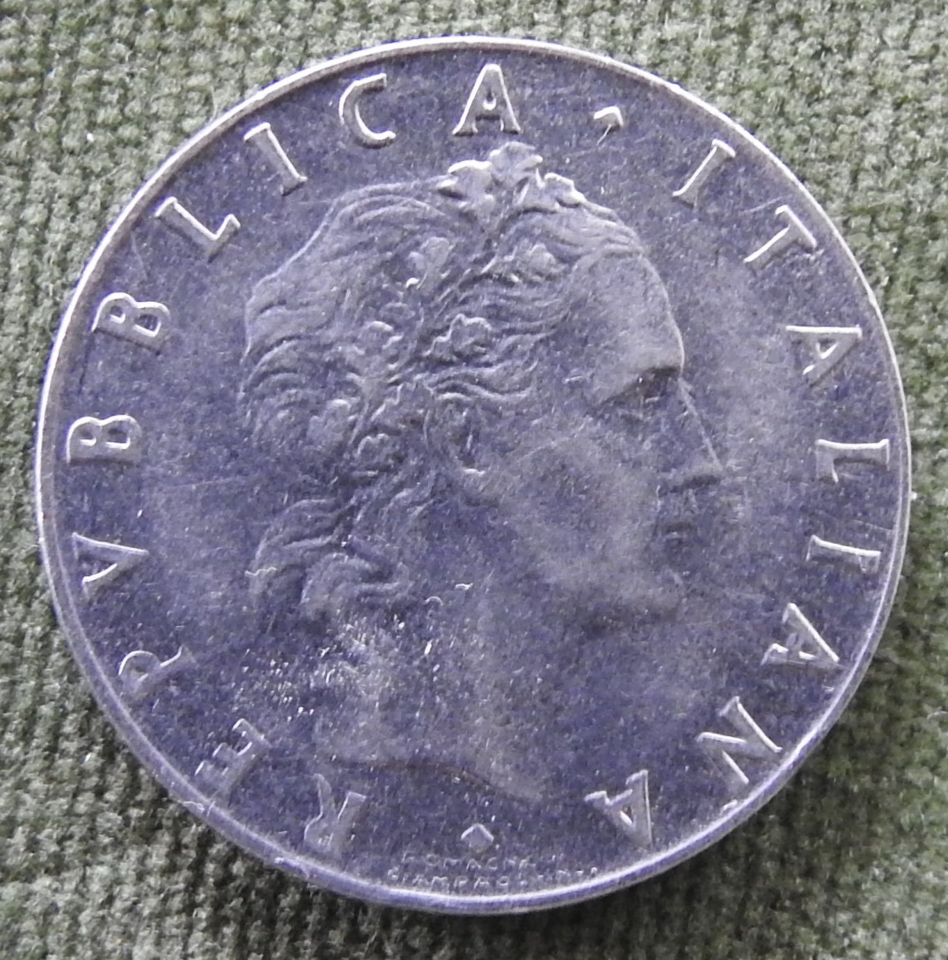 Italy 1968 50 Lire The God Vulcan Coin