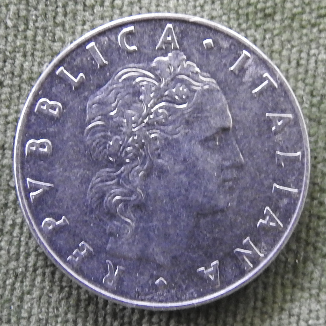Italy 1974 50 Lire The God Vulcan Coin