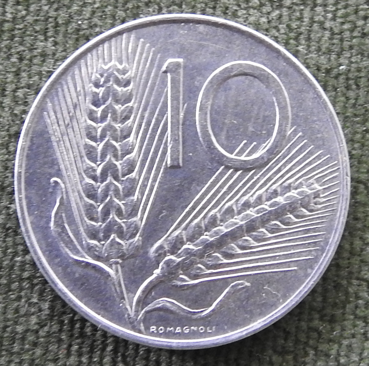 Italy 1975 10 Lire Plough Coin