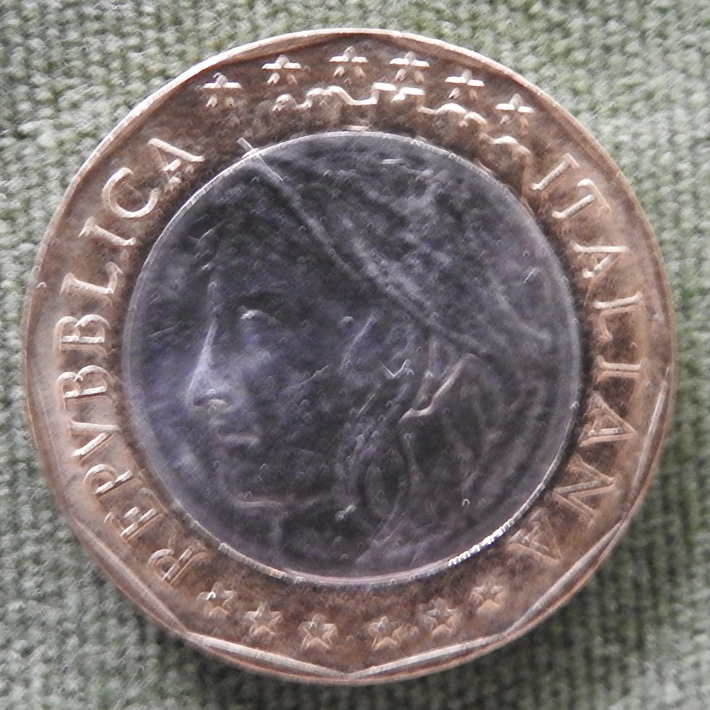 Italy 1997 1000 Lira Bi-Metal Coin