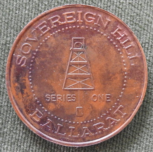 J.R.Grundy 1861 Merchant Ballarat Token Sovereign Hill