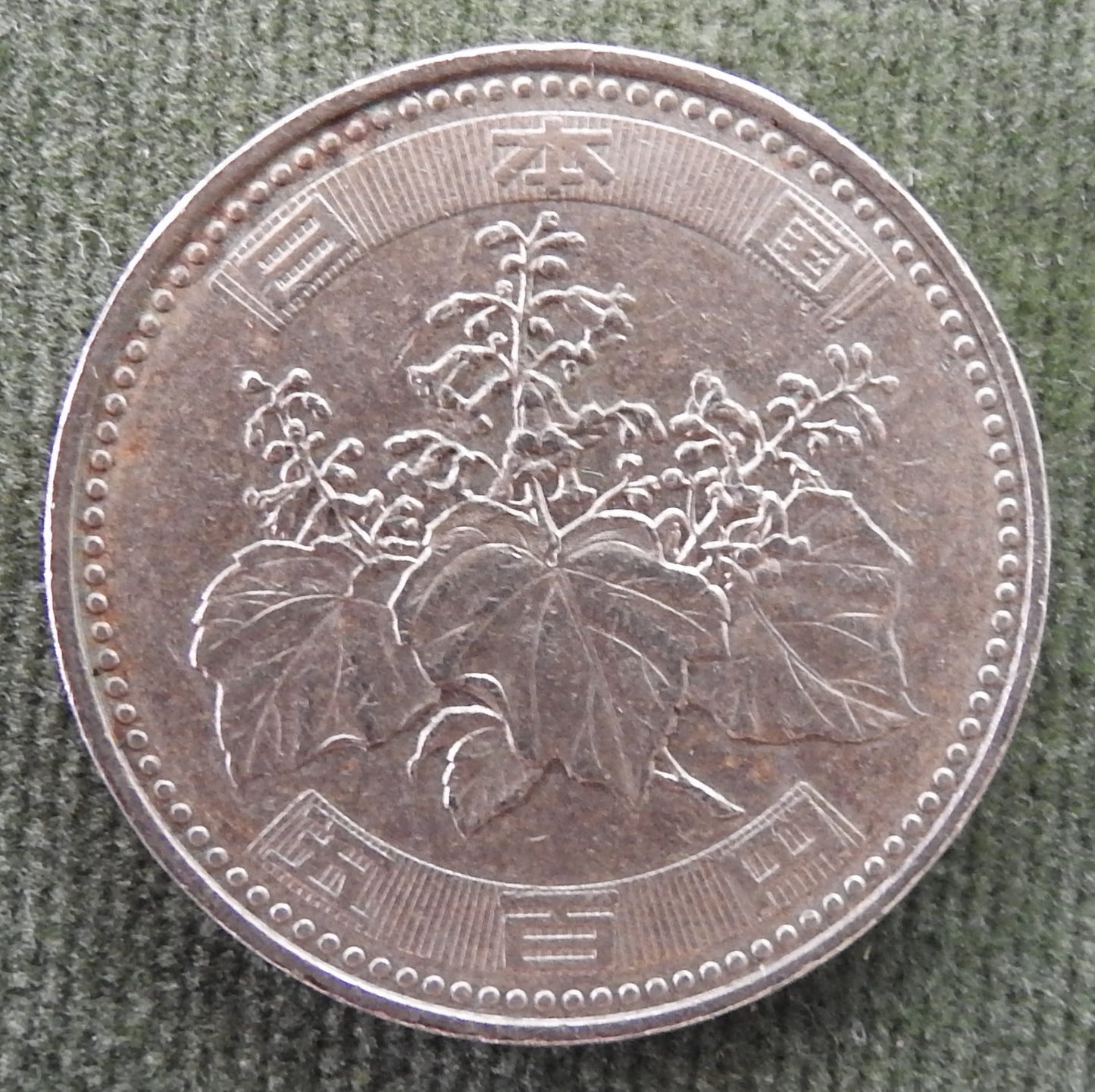 Japanese 2001 500 Yen Paulownia Plant Coin 13/2001/平成十三年
