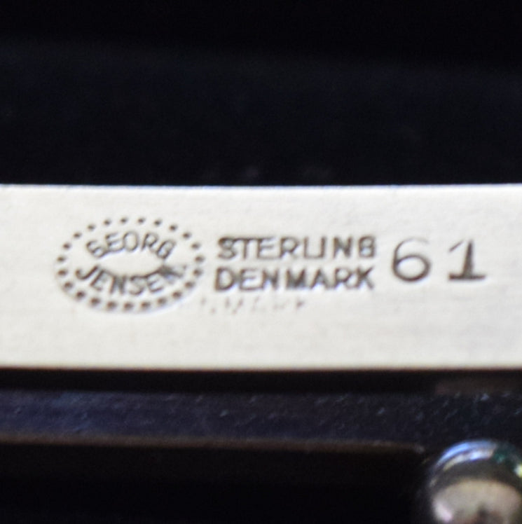 Georg Jensen 61 Tie Clasp Clip Bar Pin Sterling Silver 925 5cm