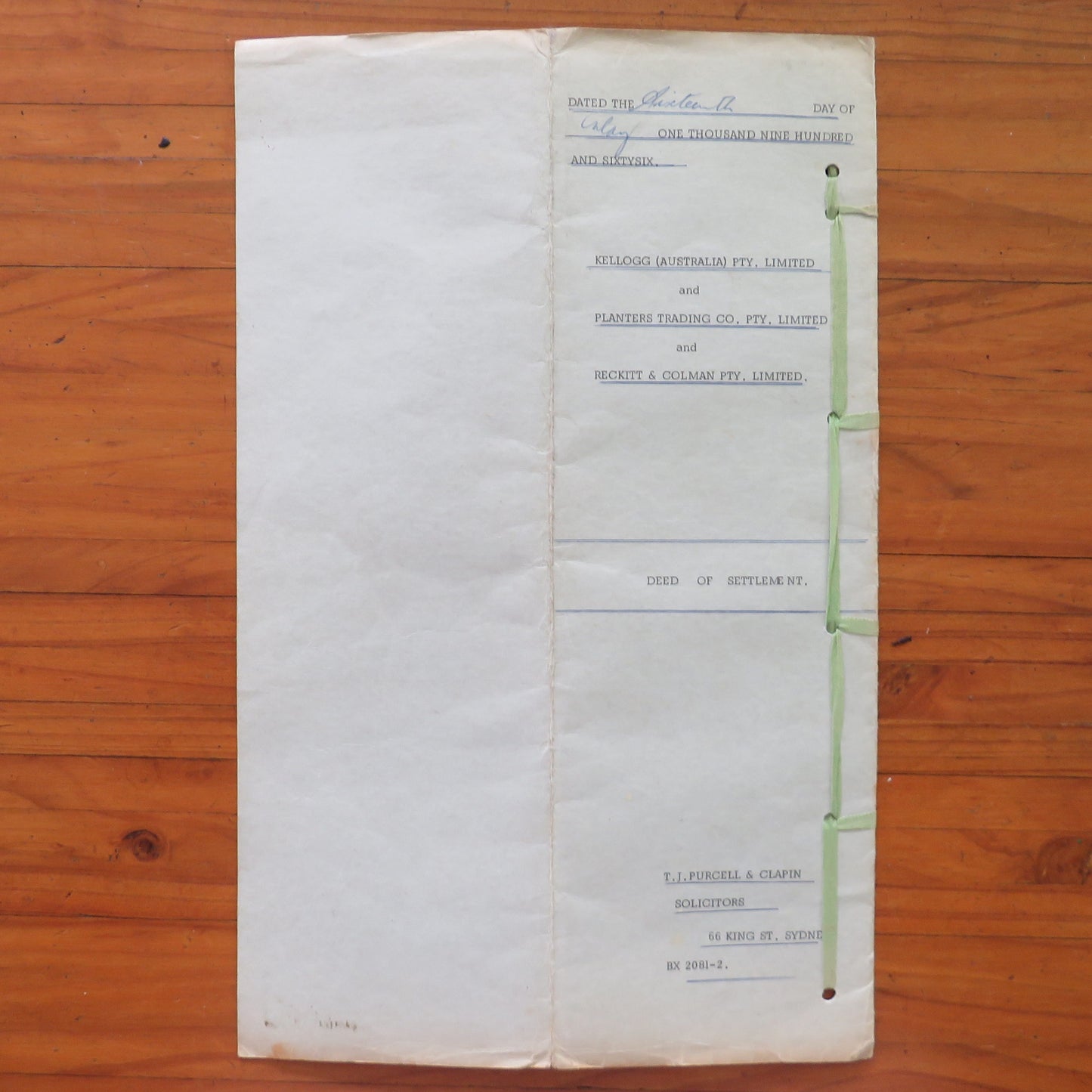 Kellogg's Deed Of Settlement for Coco Pops