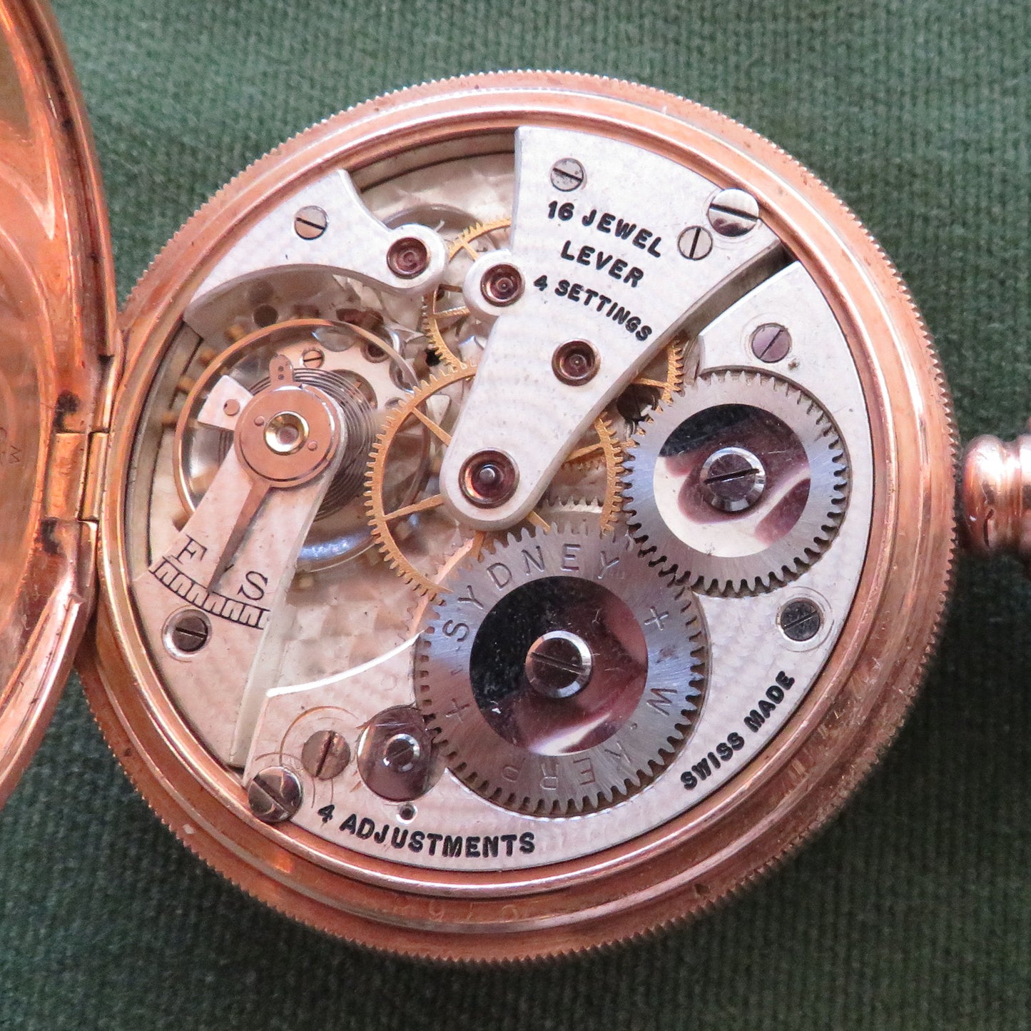 William Kerr Sydney Full Hunter Gold Plated Pocket Watch - Runs Intermittently