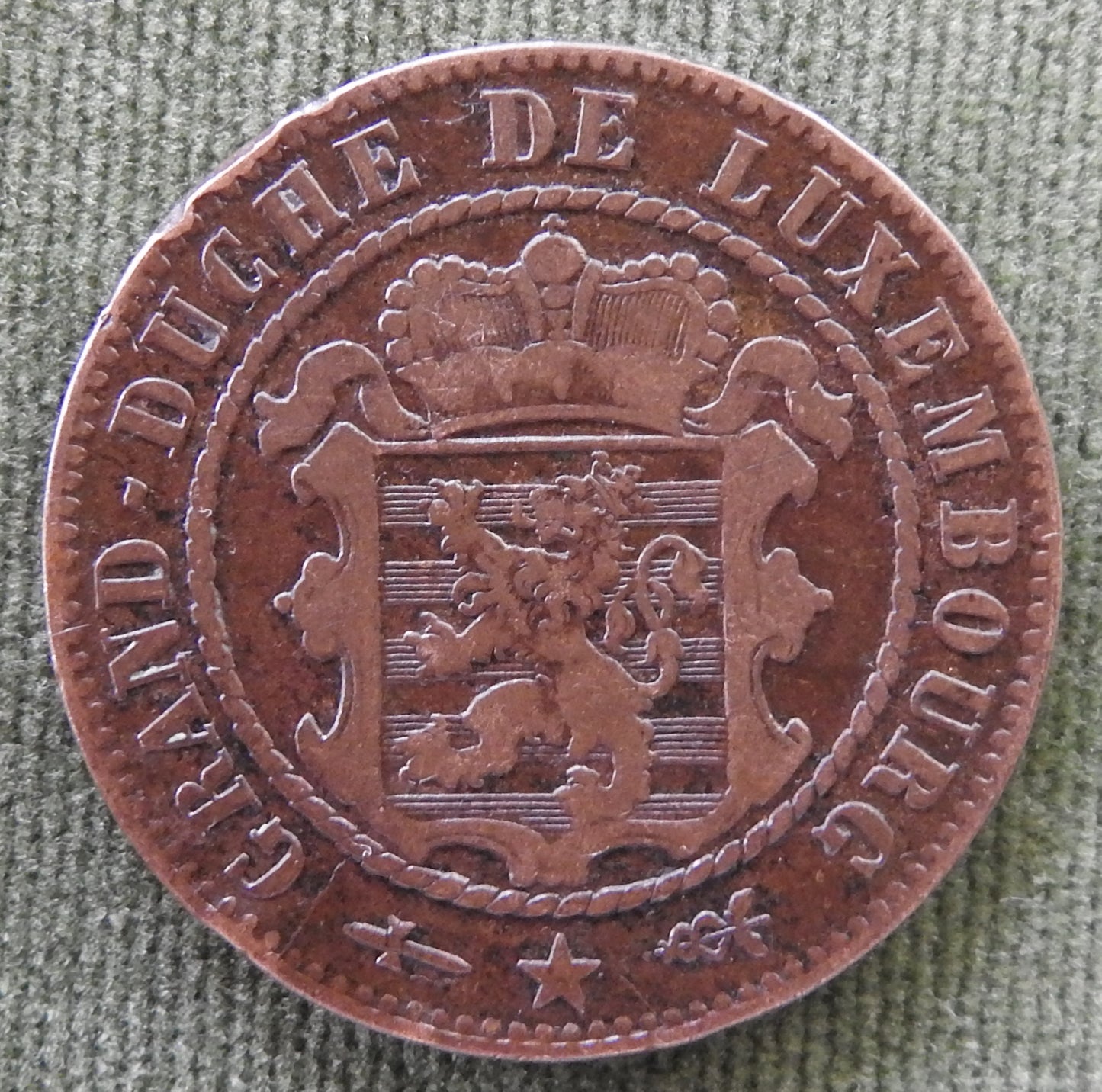 Luxembourg 1870 10 Centimes Coin William III