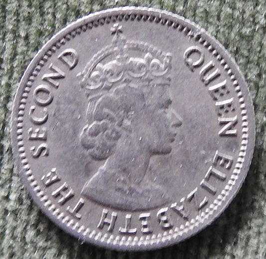 Malaya & British Borneo 1958 5 Cent Queen Elizabeth II Coin