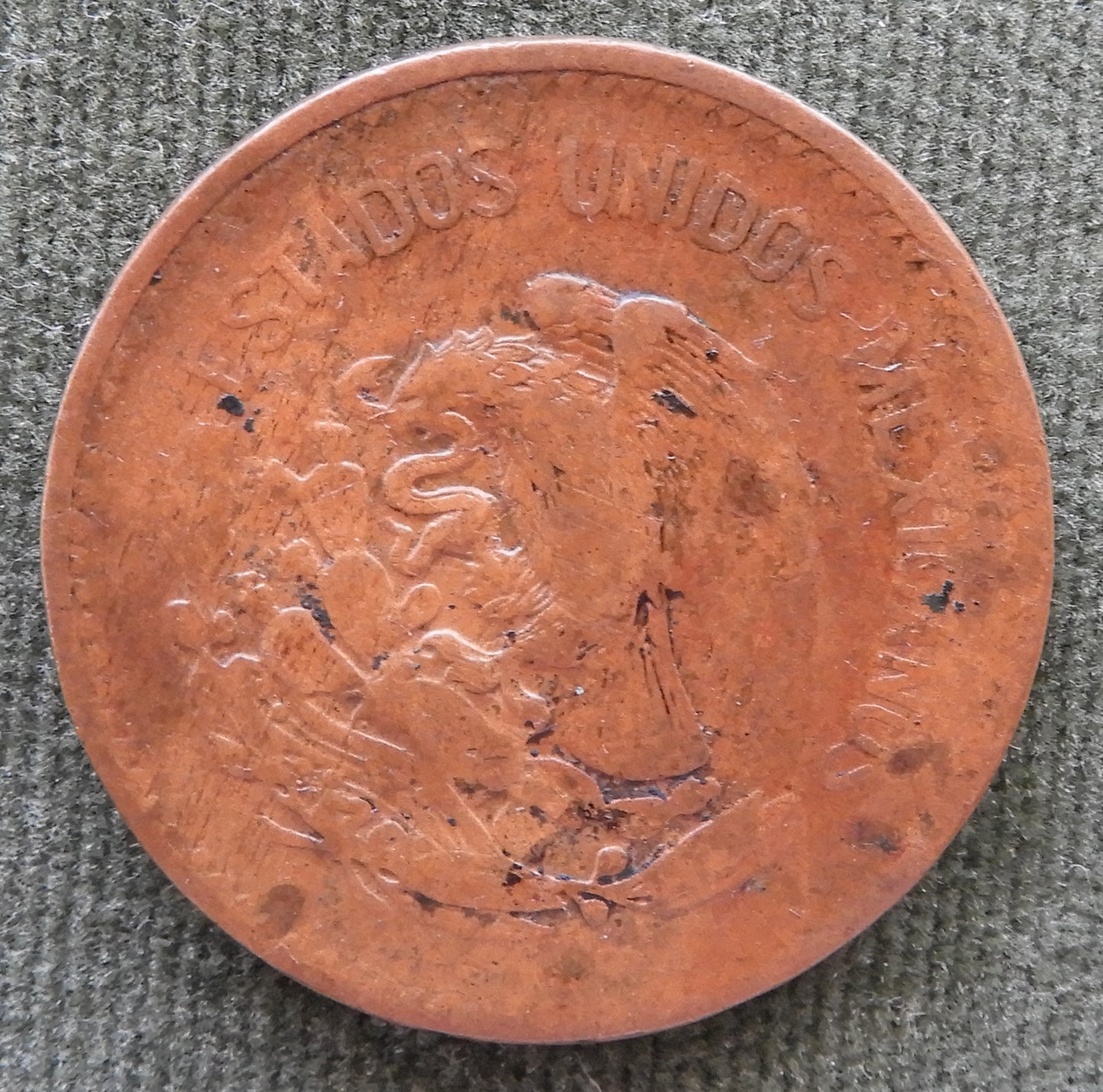 Mexican 1944 20 Centavos Coin Mexican Coat of Arms