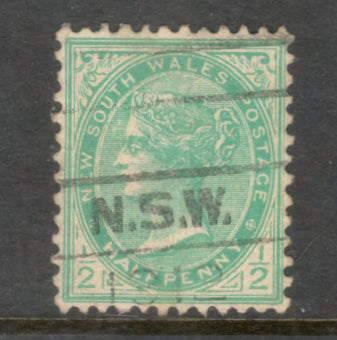 New South Wales 1905 - 1906 1/2d Bluish Green Queen Victoria Stamp
