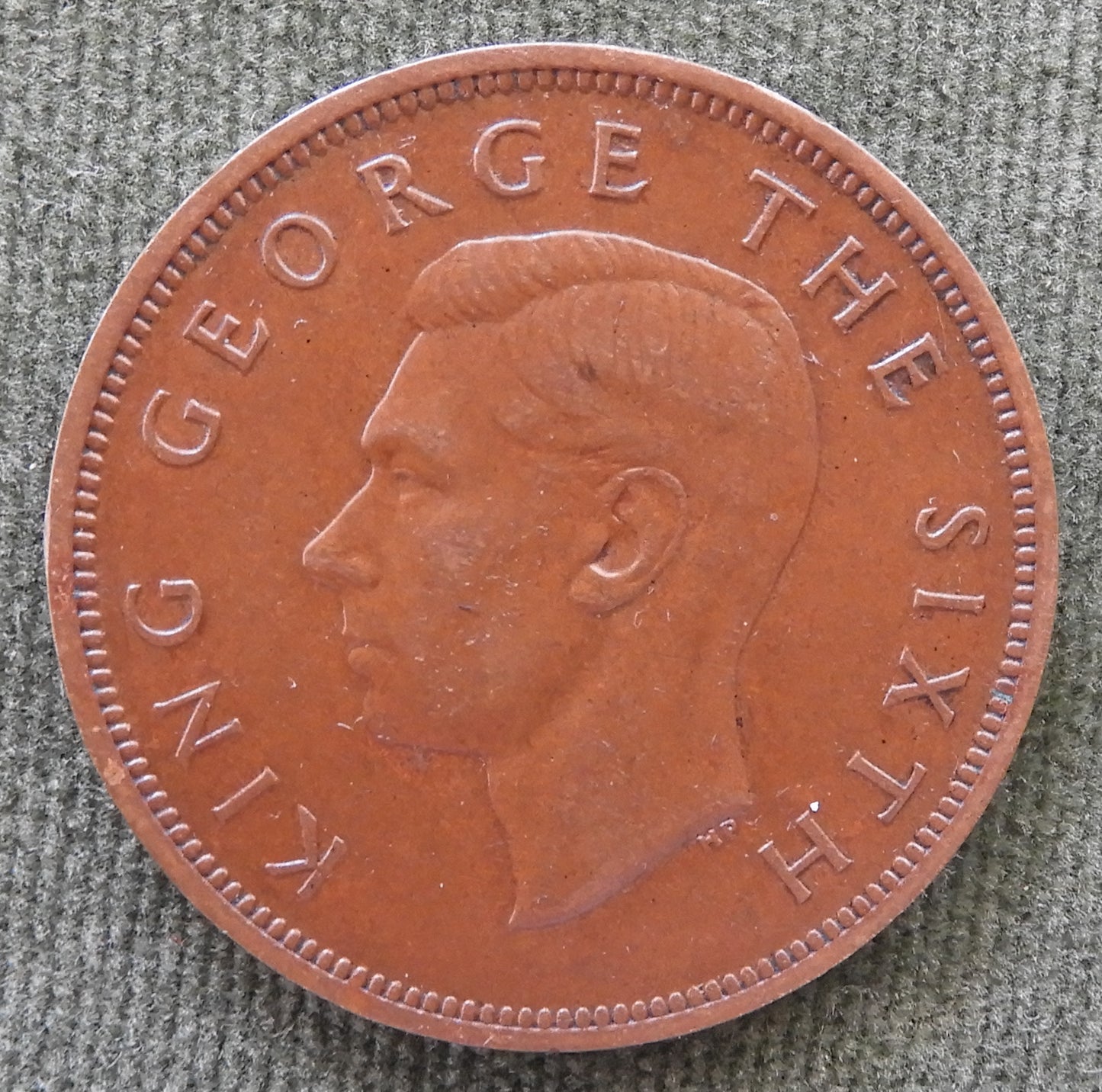 New Zealand 1950 Penny King George VI Coin