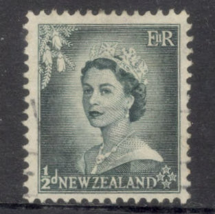 New Zealand 1954 1/2d 1/2 Penny 1954 Queen Elizabeth II Slate-Grey Stamp