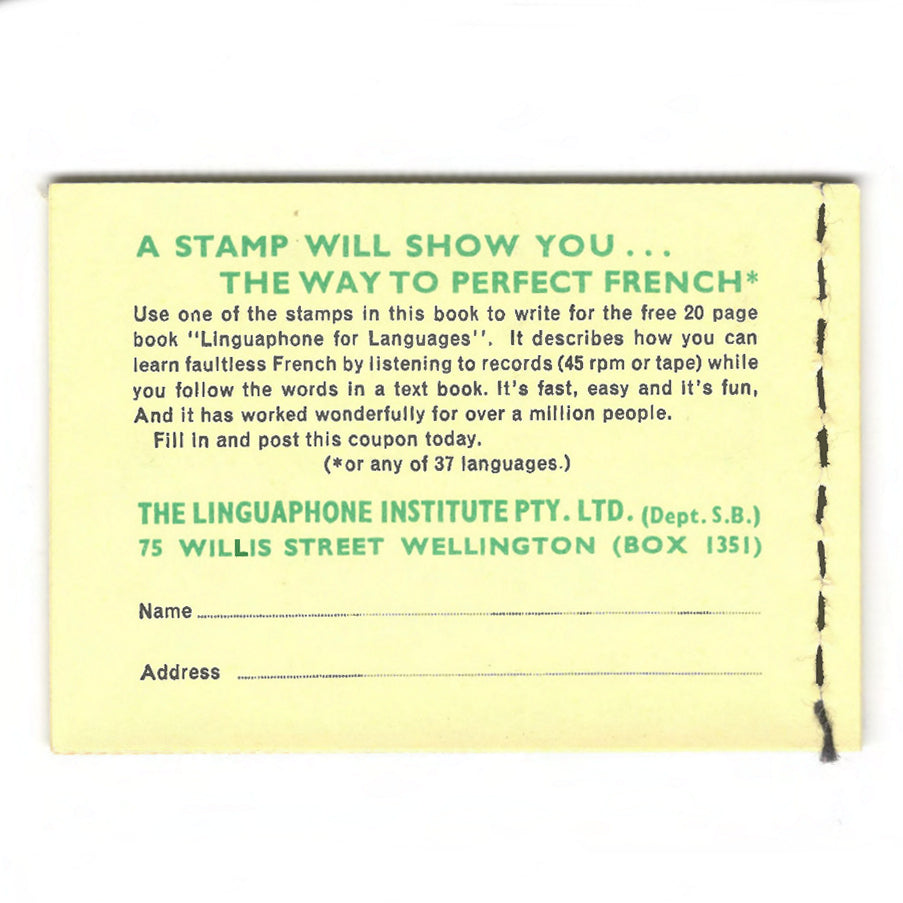 New Zealand 1974 1 3 & 4 Cent Butterflys & Moths Stamp Booklet Of 21 Stamps $0.75