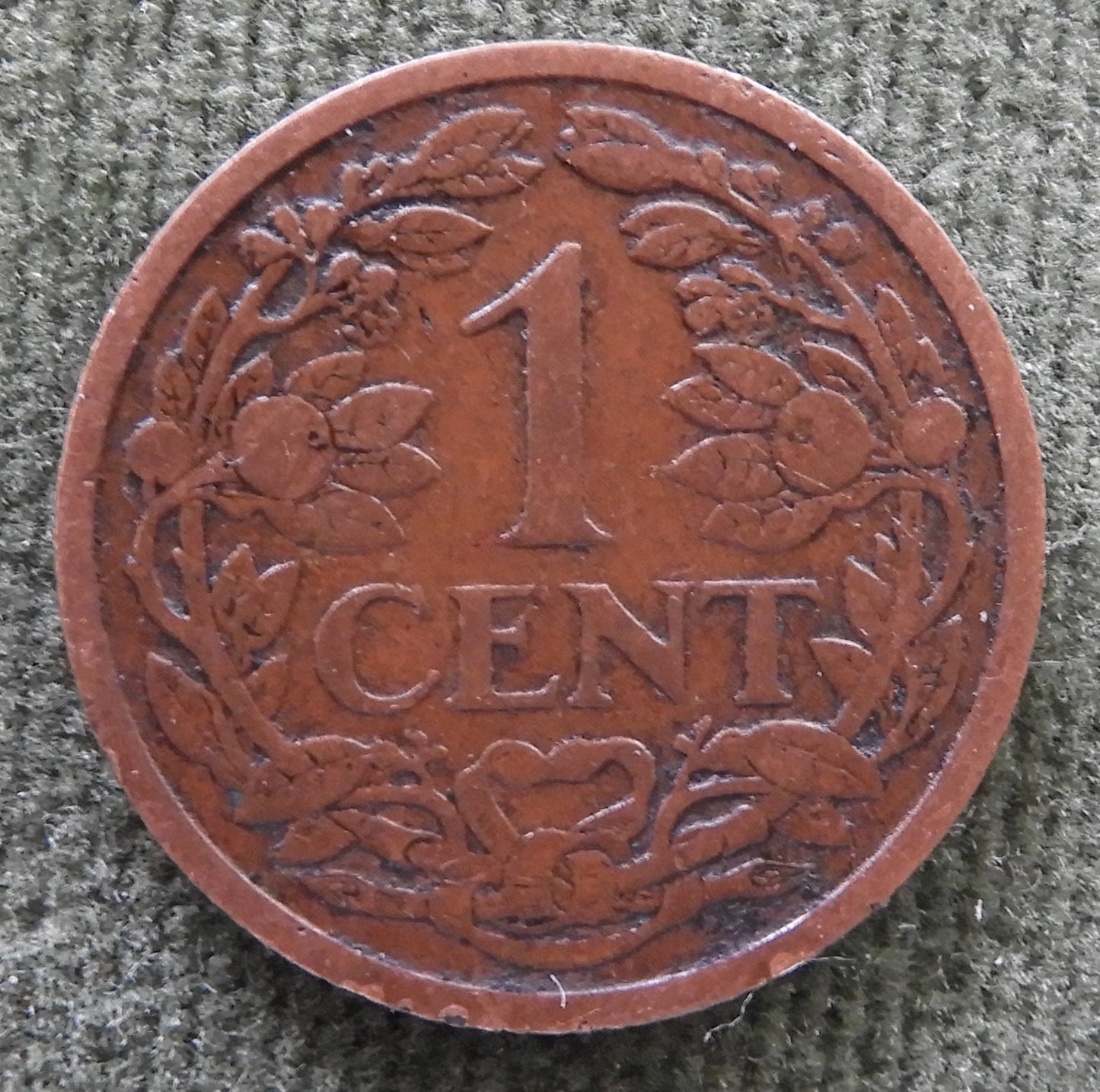 Netherlands 1914 1 Cent Coin Queen Wilhelmina