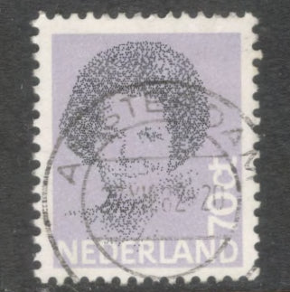 Dutch Netherlands 1982 70 Cent Light Violet Queen Beatrix Stamp - Perfin: 13.5x12.75