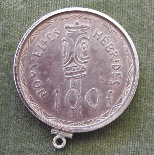 Nouvelle Hebrides 1966 100 Franc Coin In A Coin Frame