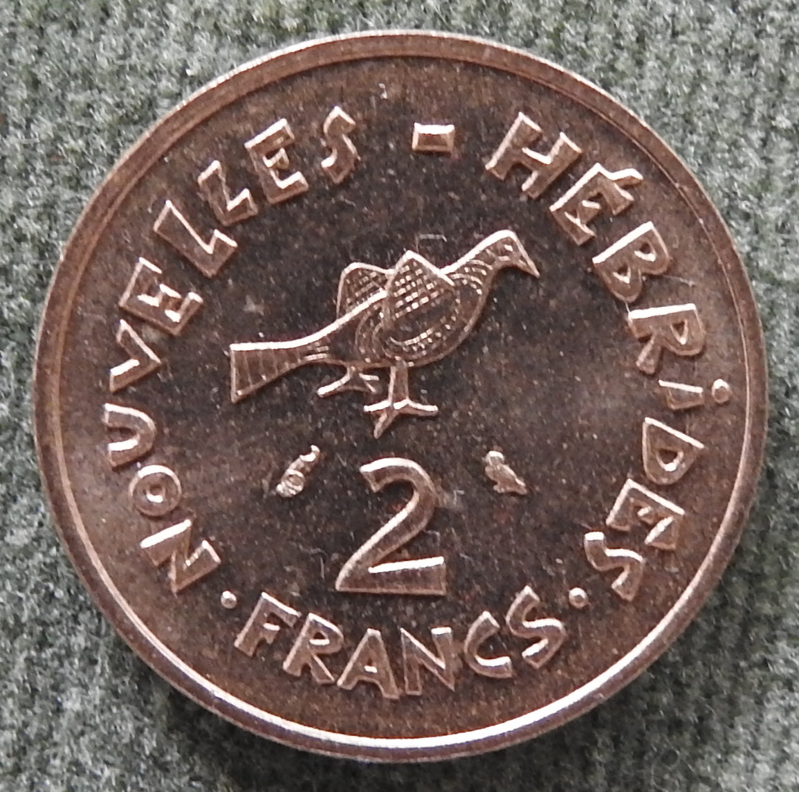 Nouvelle Hebrides 1970 2 Franc Coin - Circulated