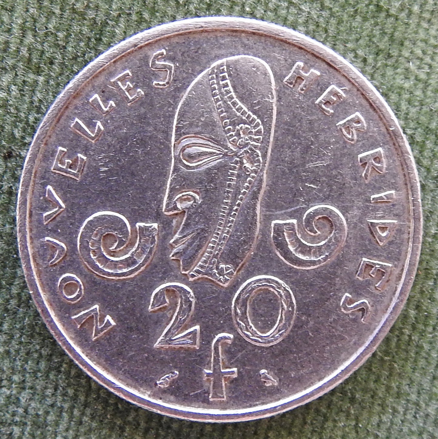 Nouvelle Hebrides 1970 20 Franc Coin