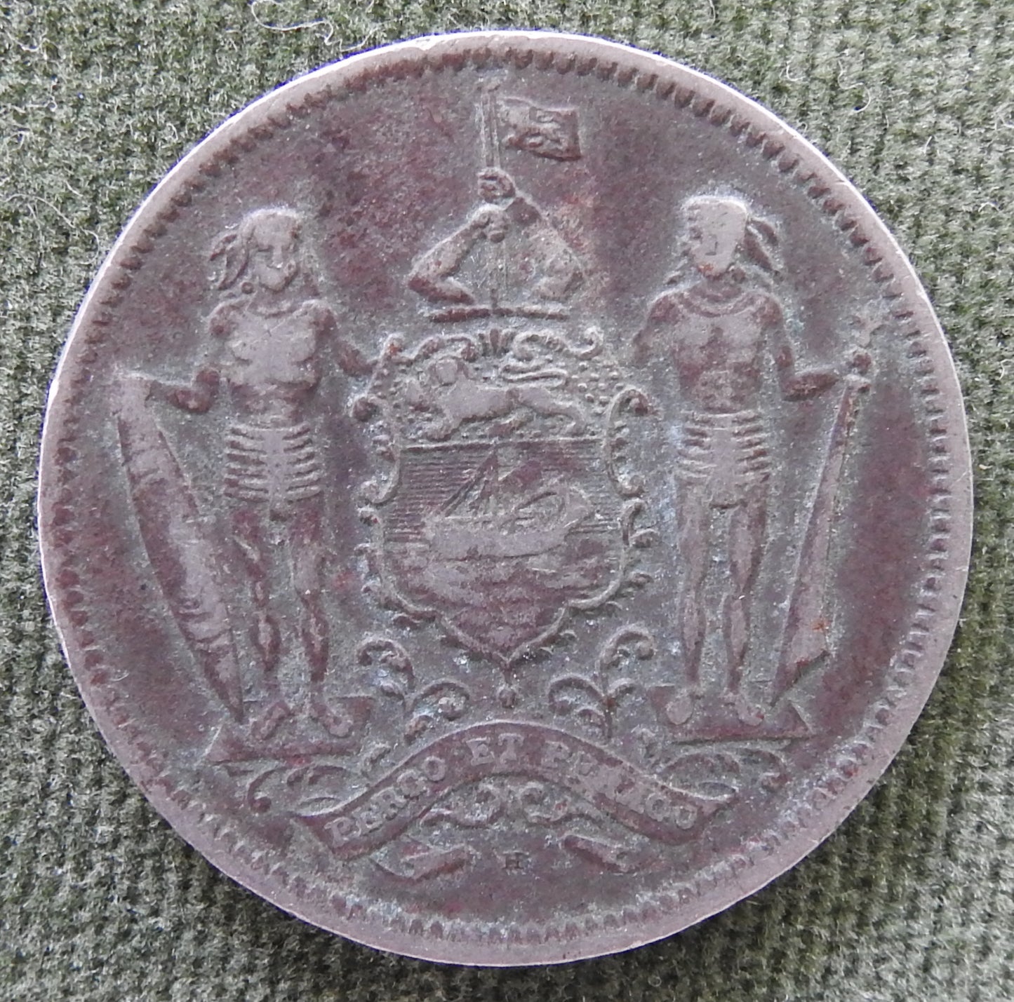 North Borneo 1921 5 Cent Coat of Arms Coin