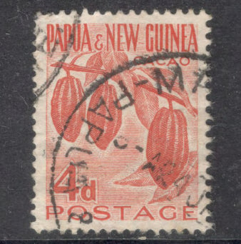 New Guinea PNG 1952-1960 4d 4 Pence Local Motives Red Stamp