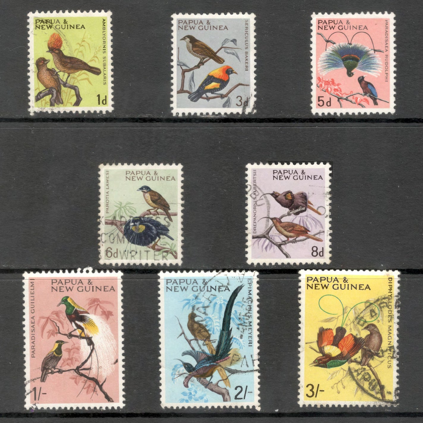 New Guinea PNG 1964 - 1965 Multicoloured Birds Stamp Set