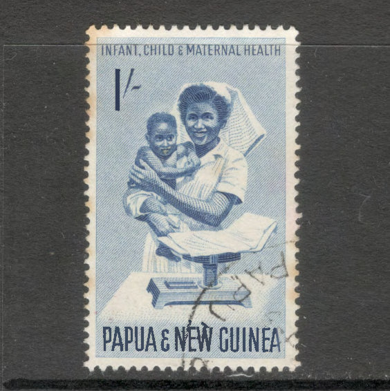 New Guinea PNG 1964 1/- Blue Health Services Stamp