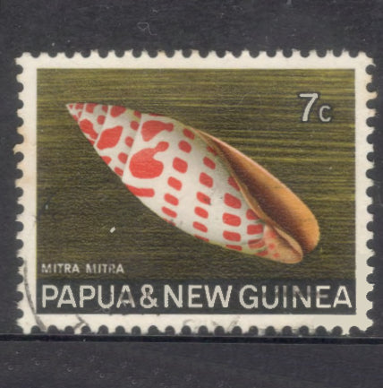 New Guinea PNG 1968-1969 7 Cent Seashells Multicoloured Stamp