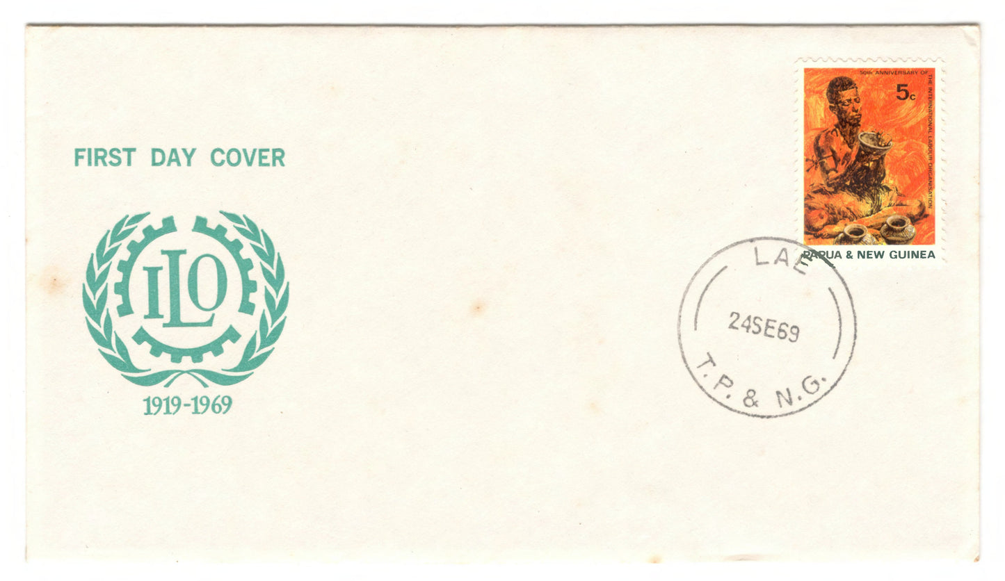 New Guinea PNG 1969 ILO 1919 -1969 First Day Cover FDC