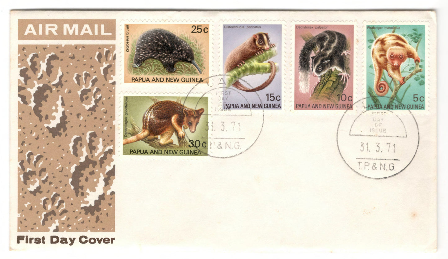 New Guinea PNG 1971 Fauna Conservation First Day Cover FDC