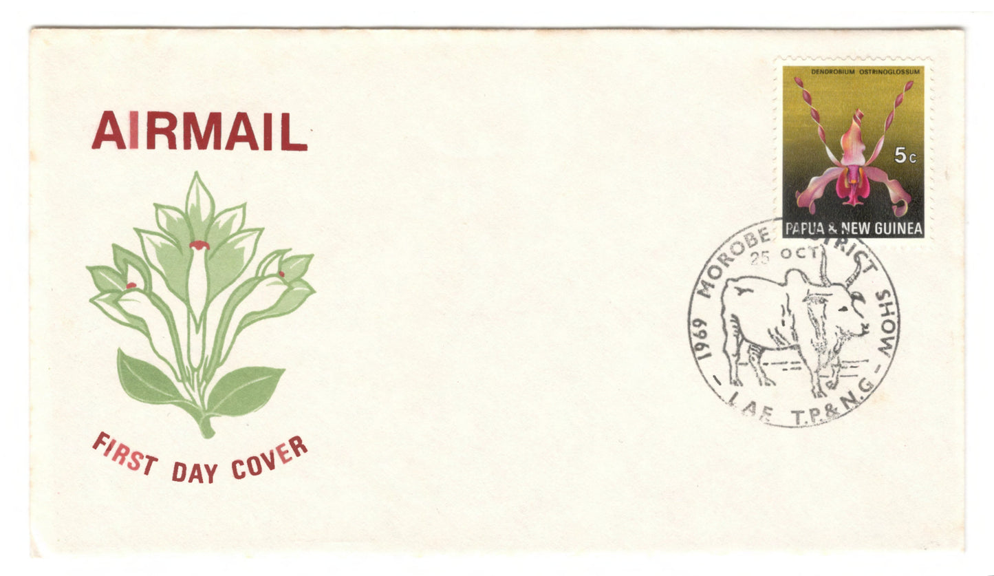 New Guinea PNG 1969 Flora Conservation Orchids First Day Cover FDC