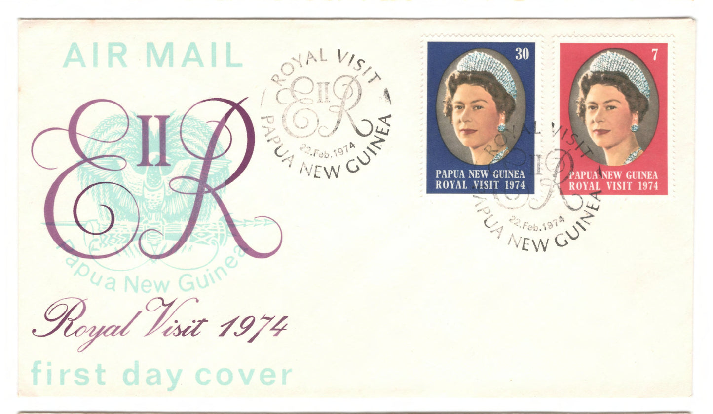 New Guinea PNG 1974 Royal Visit First Day Cover FDC