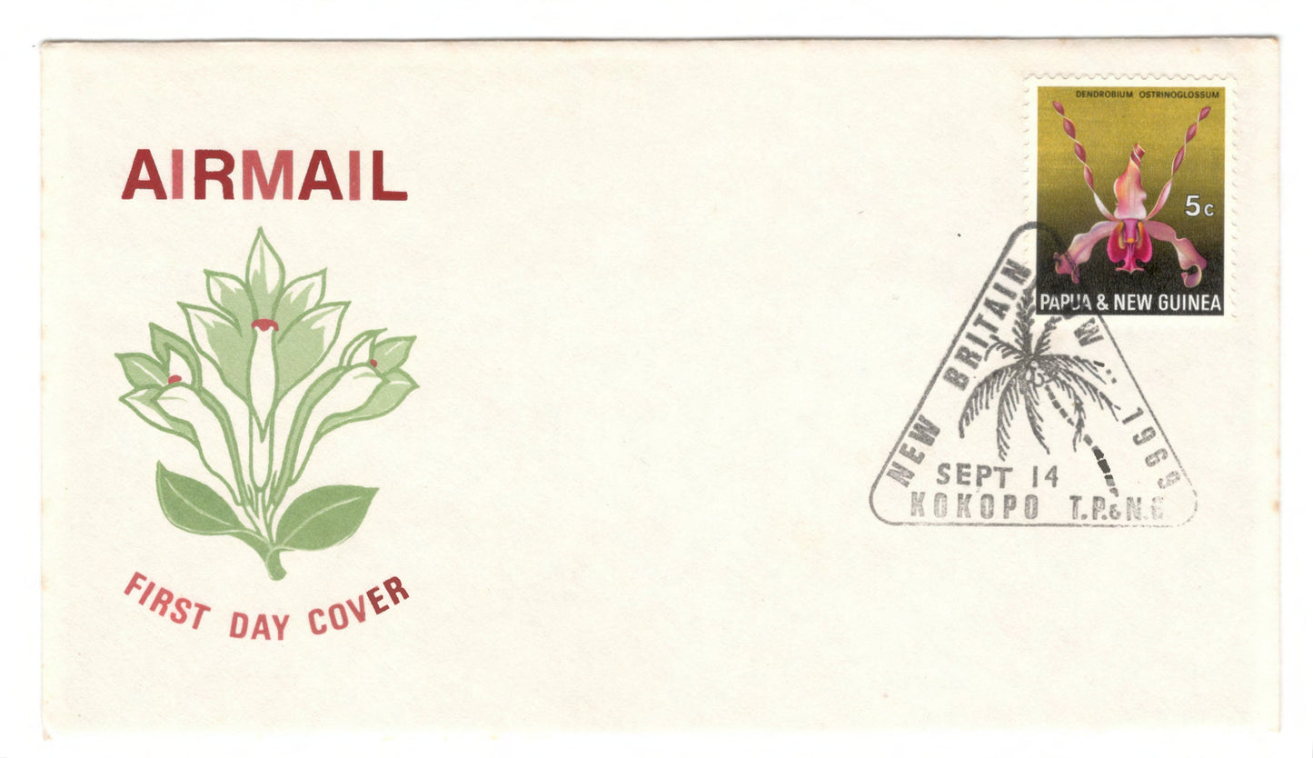 New Guinea PNG 1969 Flora Conservation Orchids First Day Cover FDC