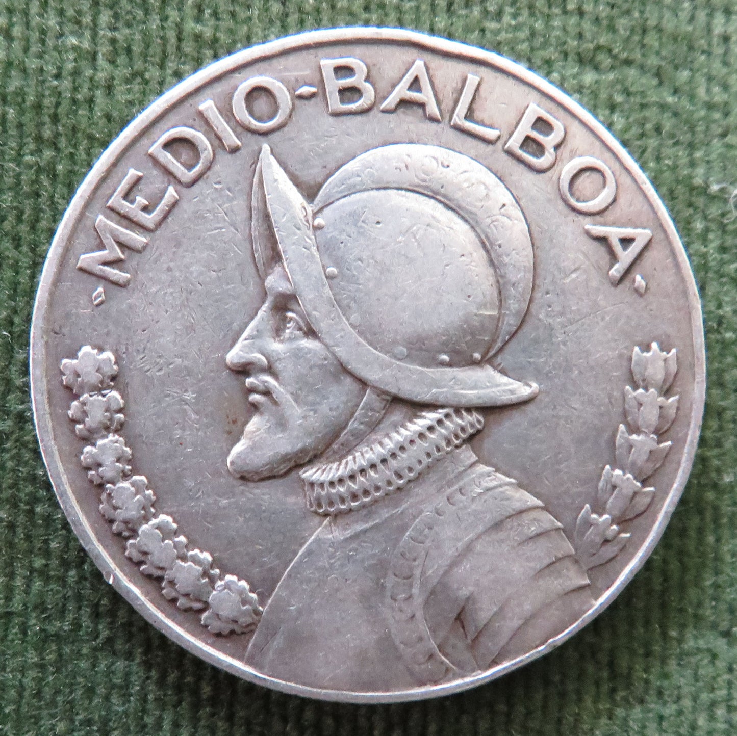 Panama 1947 1/2 Balboa Silver Coin - VF
