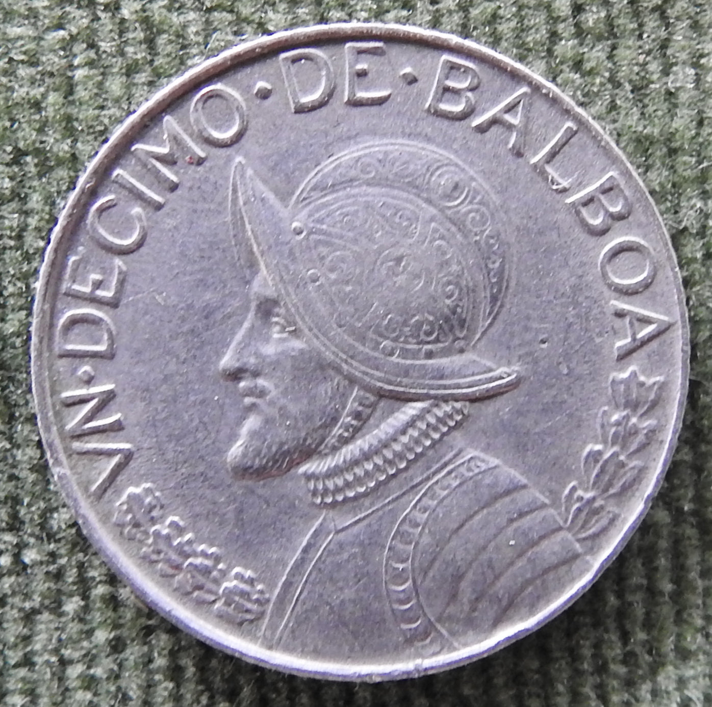 Panama 1966 1/10 Balboa Coin Bust Of Vasco Nunez de Balboa