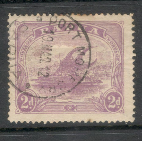 Papua 1911 -1915 2d Purple Laketoi Monocoloured Stamp - Perf: 12.5