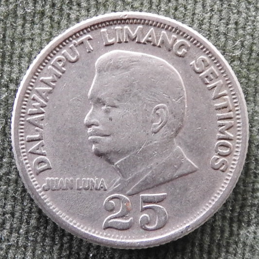 Philippines 1967 25 Sentimos Juan Luna Coin