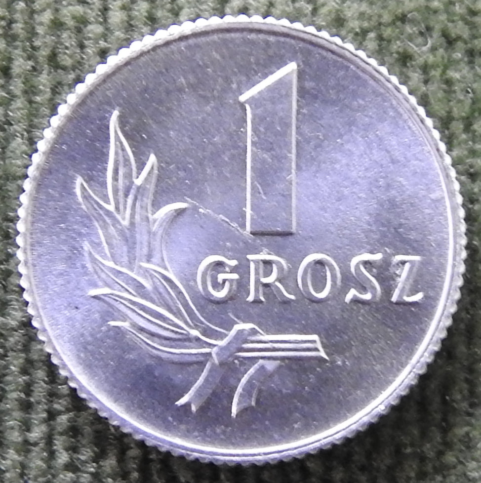 Poland 1949 1 Groszy Coin - Circulated