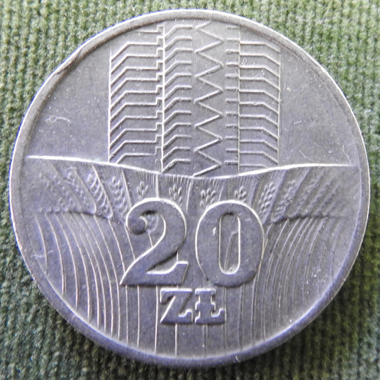 Poland 1976 20 Zlotys A Highrise Building Coin - Circulated