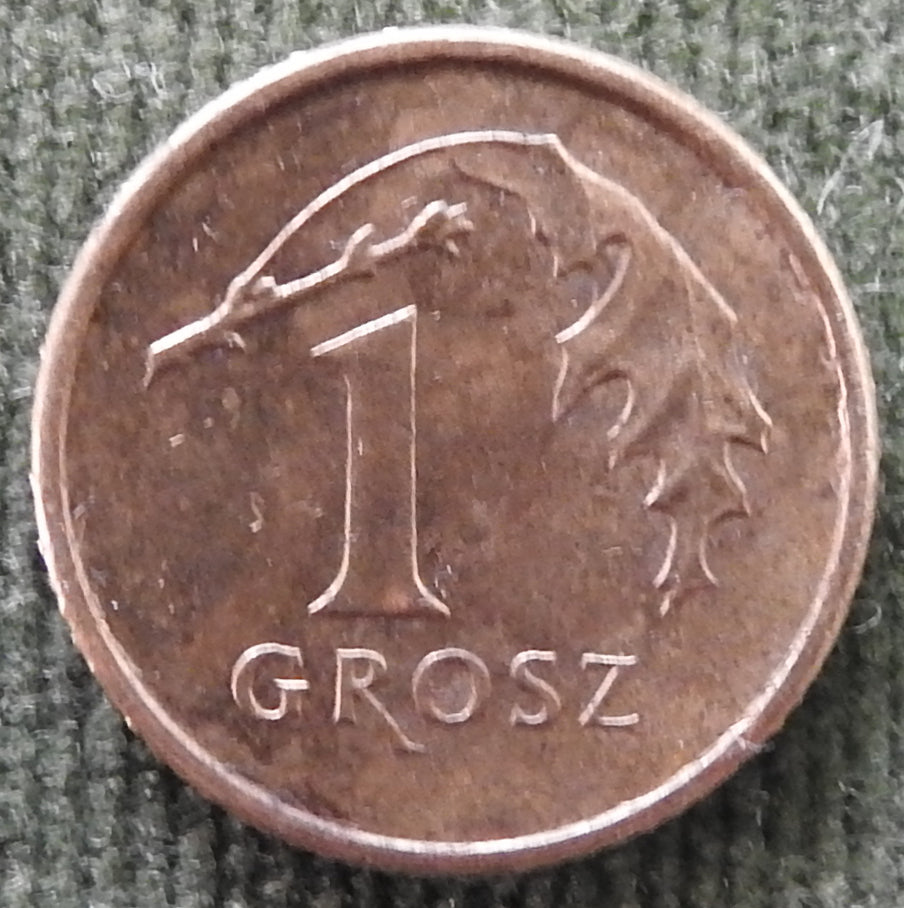 Poland 1995 1 Groszy Coin - Circulated