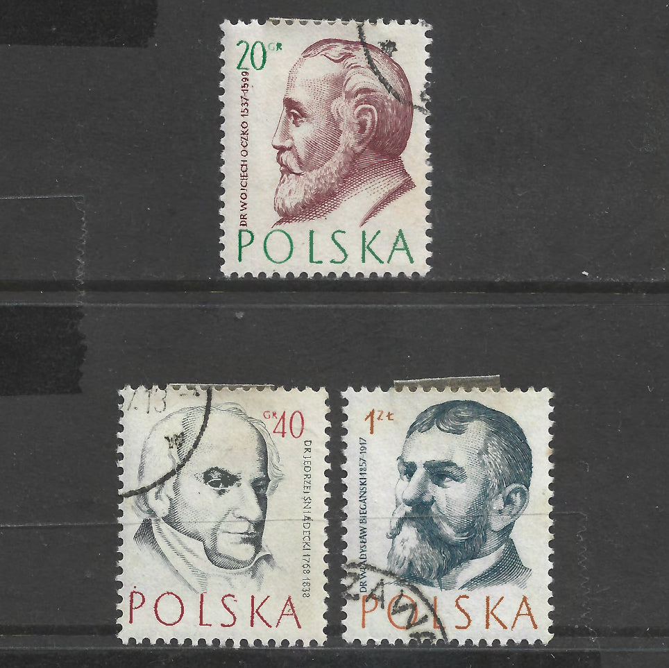 Poland Polska 1957 Famous Polish Physicians (Partial Set) - Cancelled